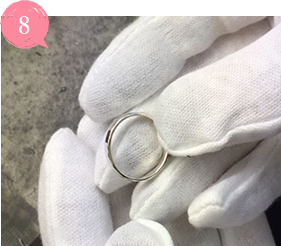 最終仕上げに研磨機を使ってピカピカに磨いていきます。